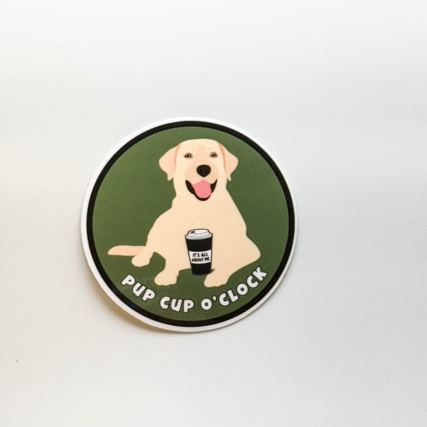 Lab Dog Pup Cup Sticker