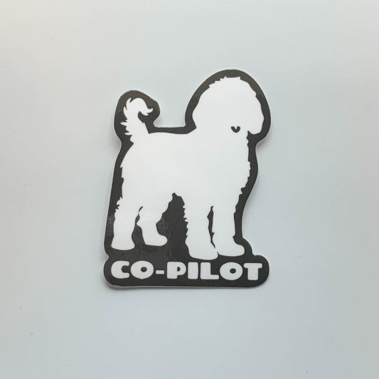 Fluffy Dog Co-Pilot Sticker