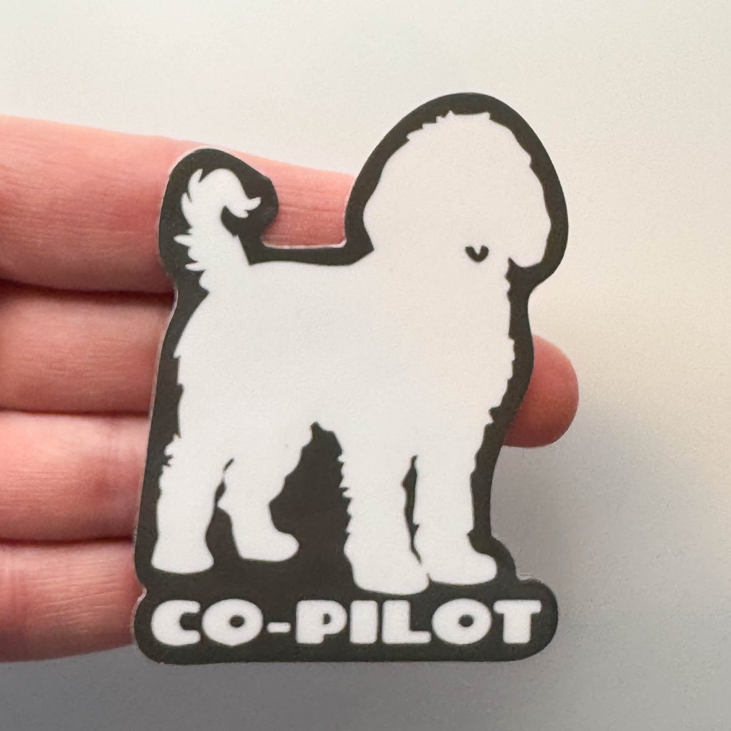 Fluffy Dog Co-Pilot Sticker
