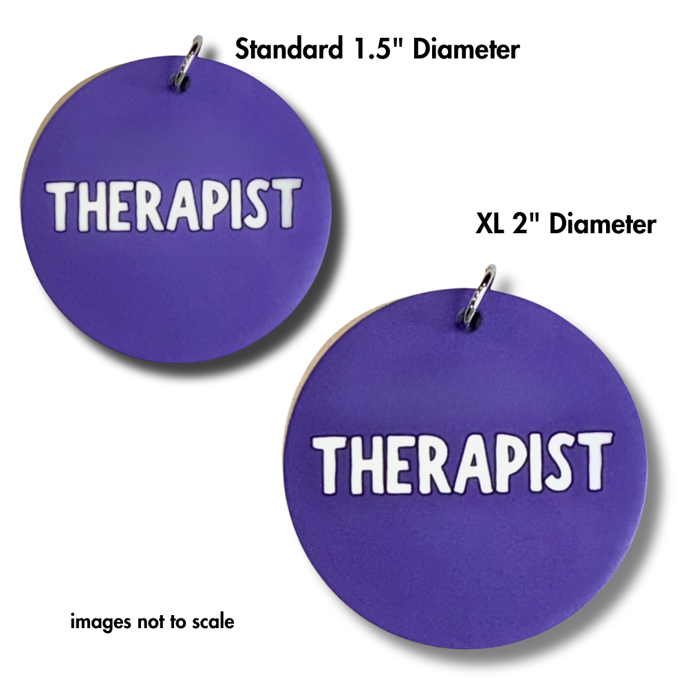 Dog "Therapist" Collar Charm  | Double-Sided Acrylic