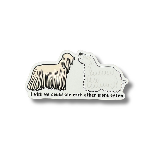 Komondor and Puli Funny Dog Sticker