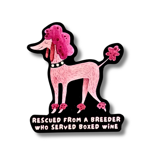 Pink Poodle Sticker | Rescued from a Breeder Who ...