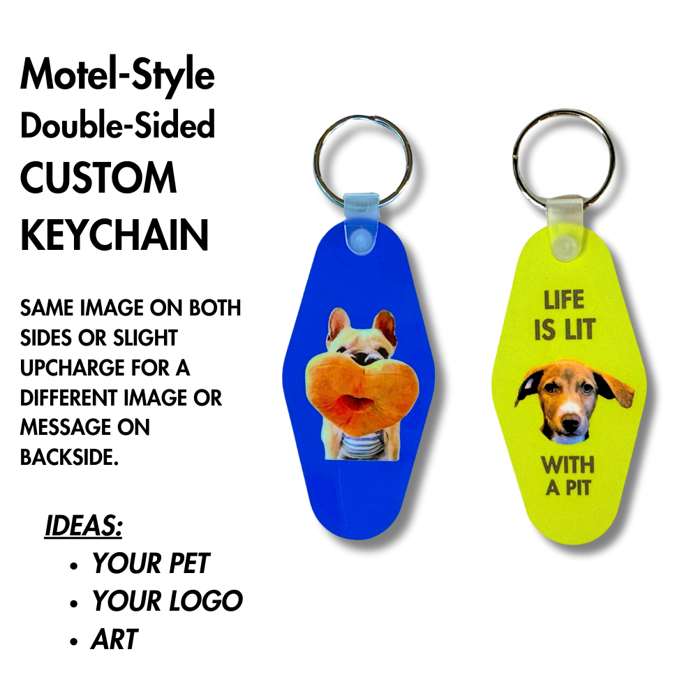 Custom Pet Keychain | Personalized Motel Style Keychain Gift