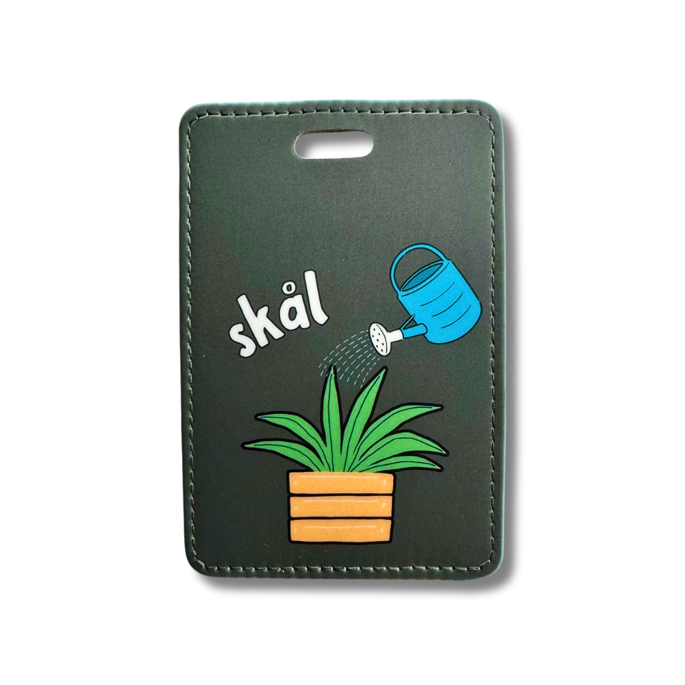 Funny Plant Luggage Tag | Nordic Plant Humor Gift
