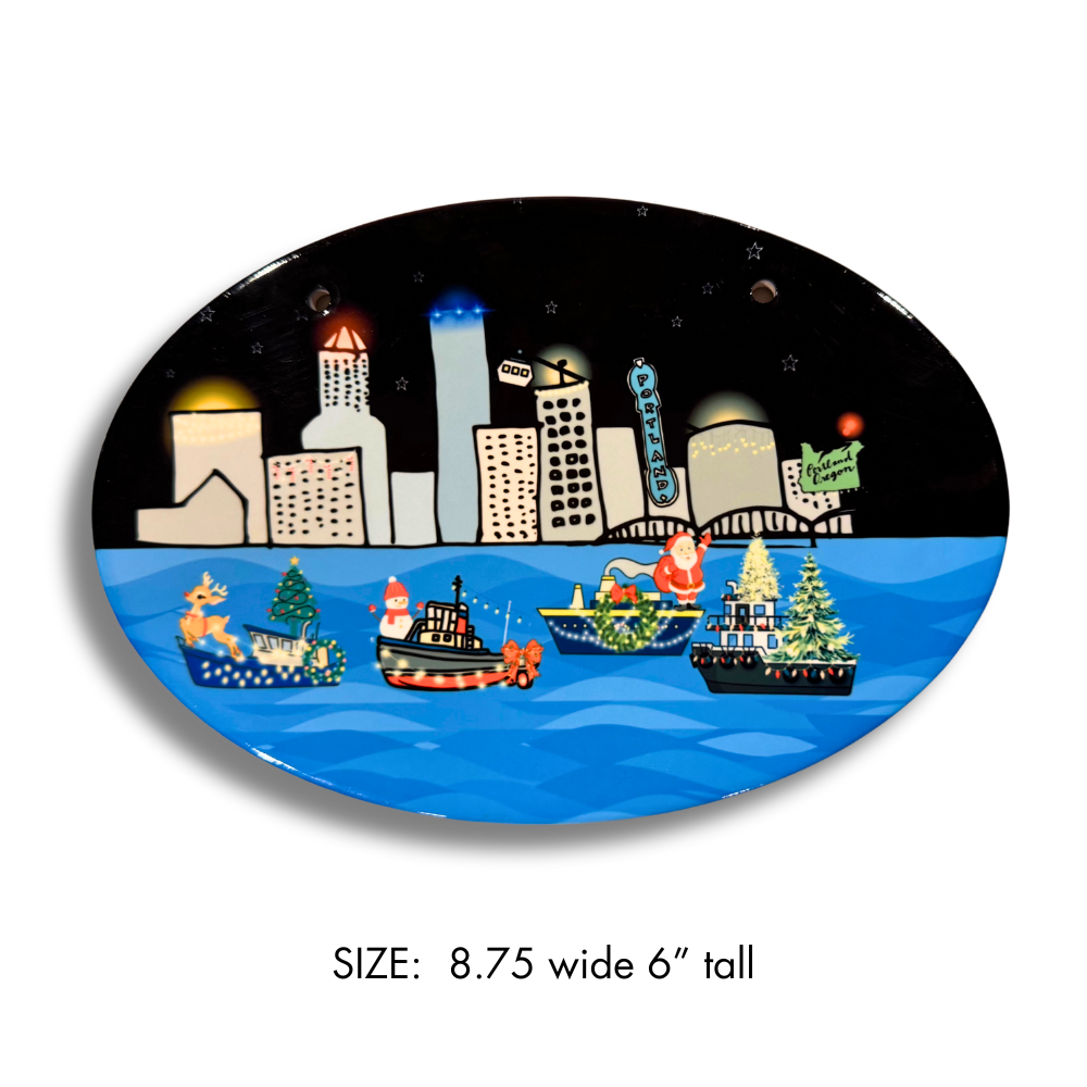 Portland Christmas Ship Holiday Wall Decor