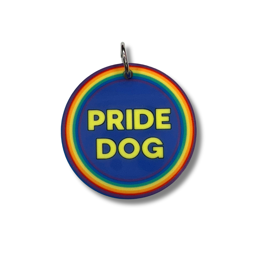 Pride Dog Collar Charm | Double-Sided Acrylic, 2 Sizes