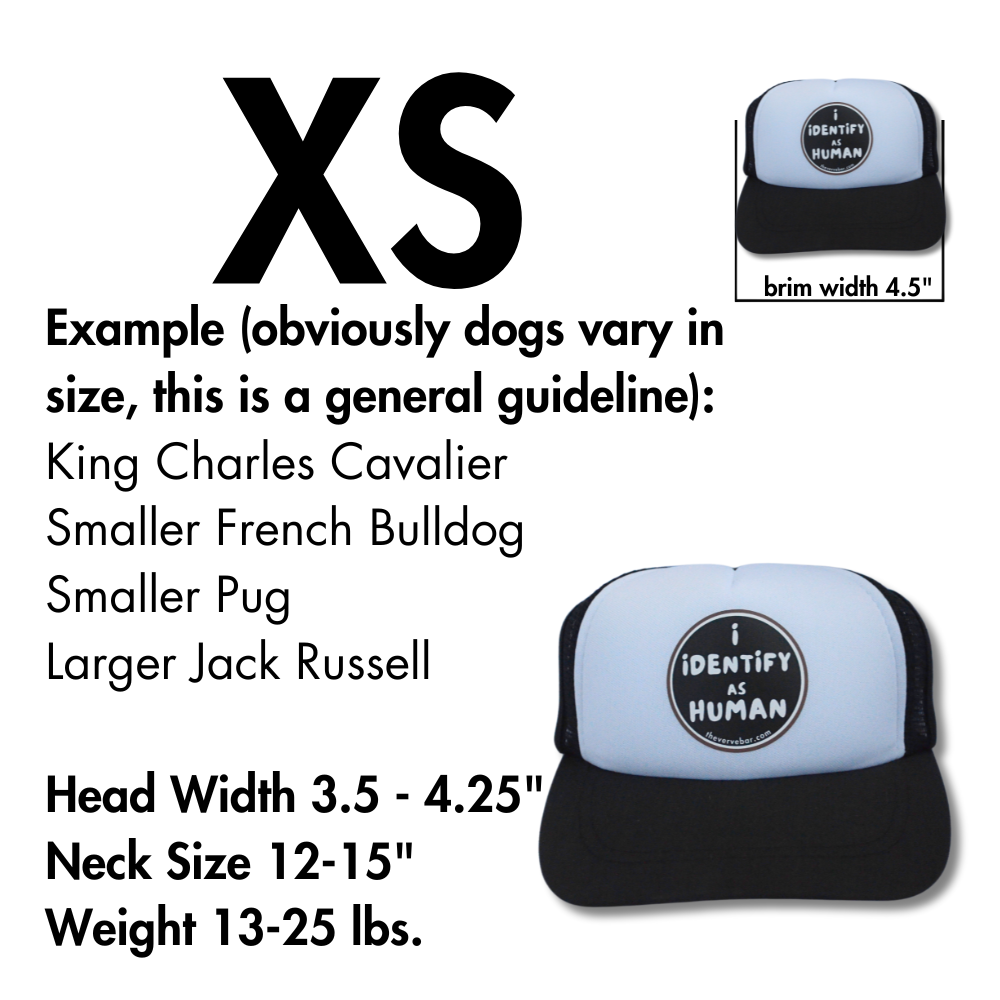 The Best Dog Hat Ever | I Identify as Human (black)