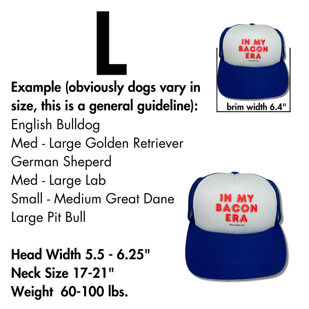 baseball hats for dogs - size description for Large dogs