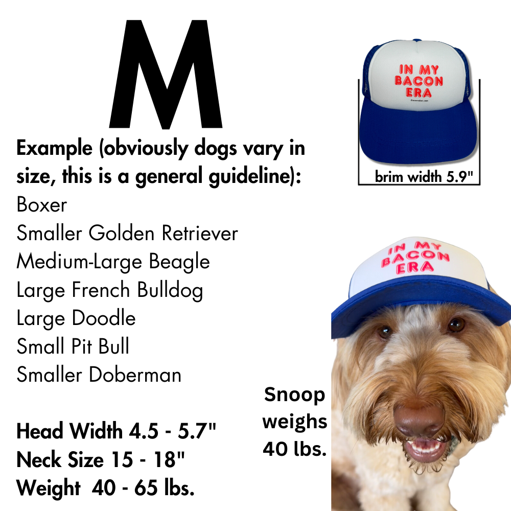 size description for dog baseball hats for medium dogs