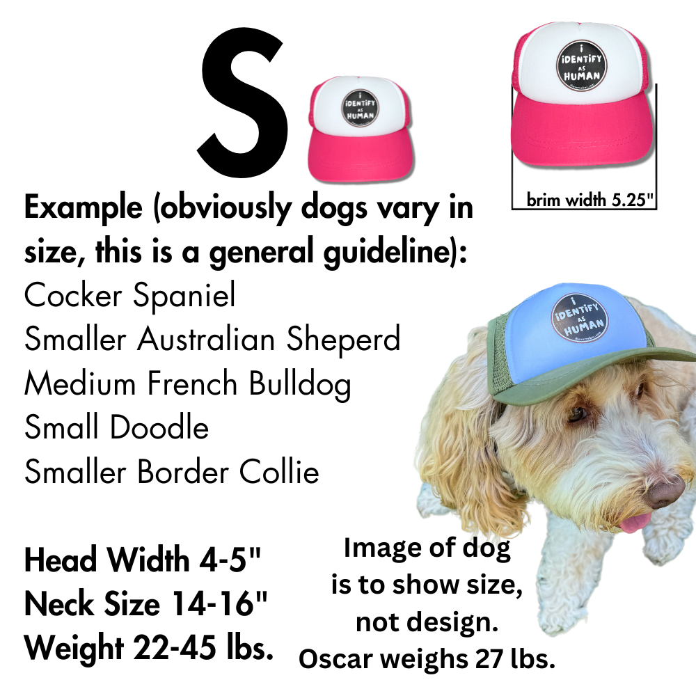 small baseball hats for small dogs - size description