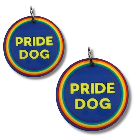 Pride Dog Collar Charm | Double-Sided Acrylic, 2 Sizes