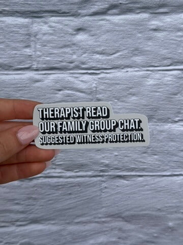 Sarcastic Family Sticker for Laptop or Water Bottle