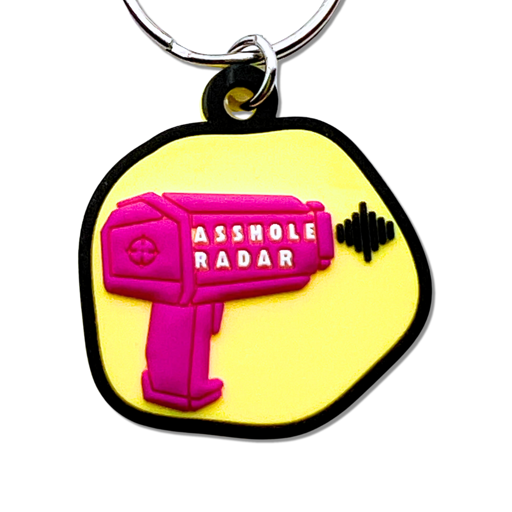 A**hole Radar - Fun Lightweight Dog Collar Charm or Keychain