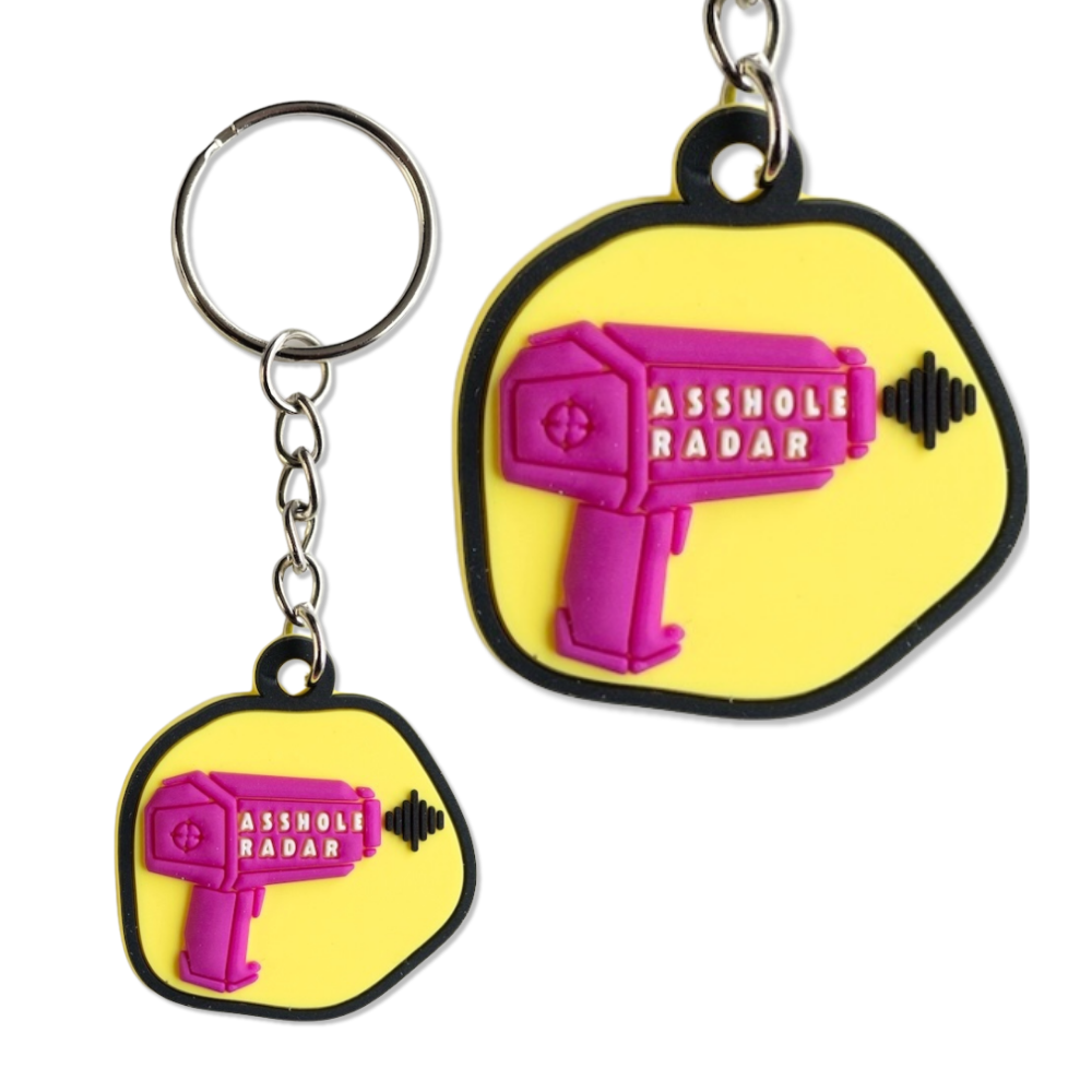 A**hole Radar - Fun Lightweight Dog Collar Charm or Keychain