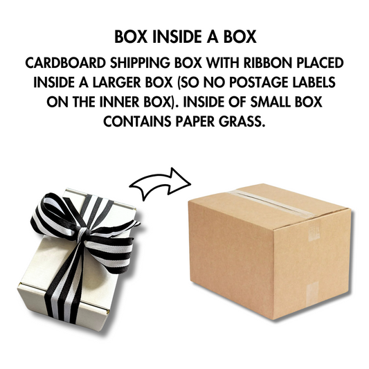 Box with Black & White Ribbon For Custom Photo Gift Bundle