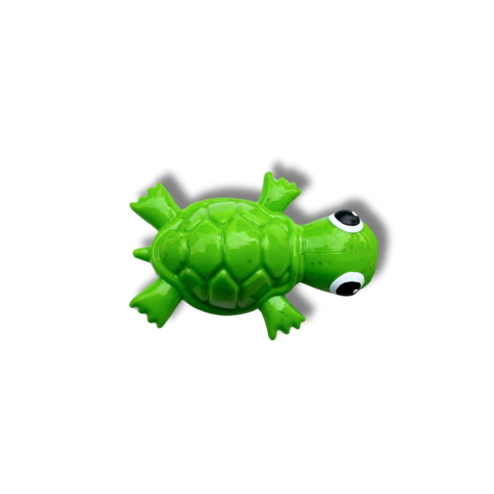 green puzzle toy shaped like a turtle for small dogs 