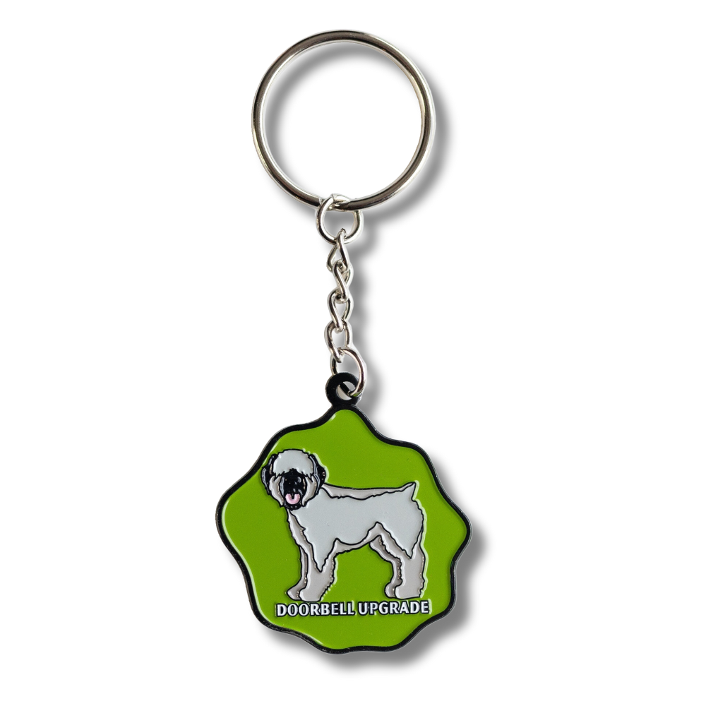 Soft Coated Wheaten Terrier Enamel Keychain