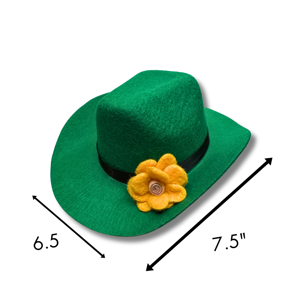 Medium Dog Hat for St. Patrick's Day | Green Dog Accessory