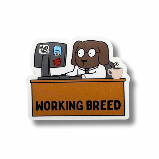 Cute Dog Decal | Working Breed Dog Office Sticker