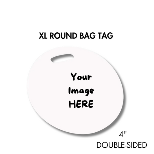 Custom Photo Gift | Double-Sided XL Round Glossy Bag Tag