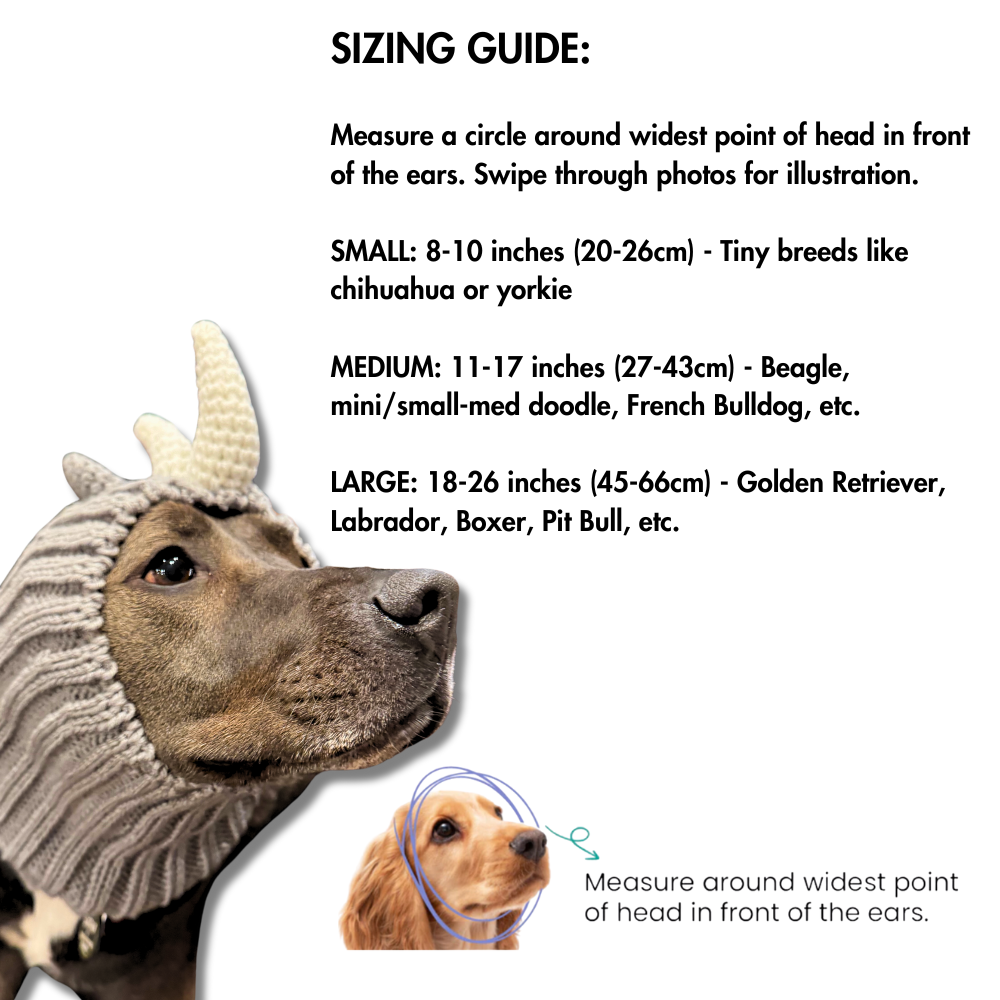 Rhino Dog Snood | Fun Hat for All Size Dog Breeds