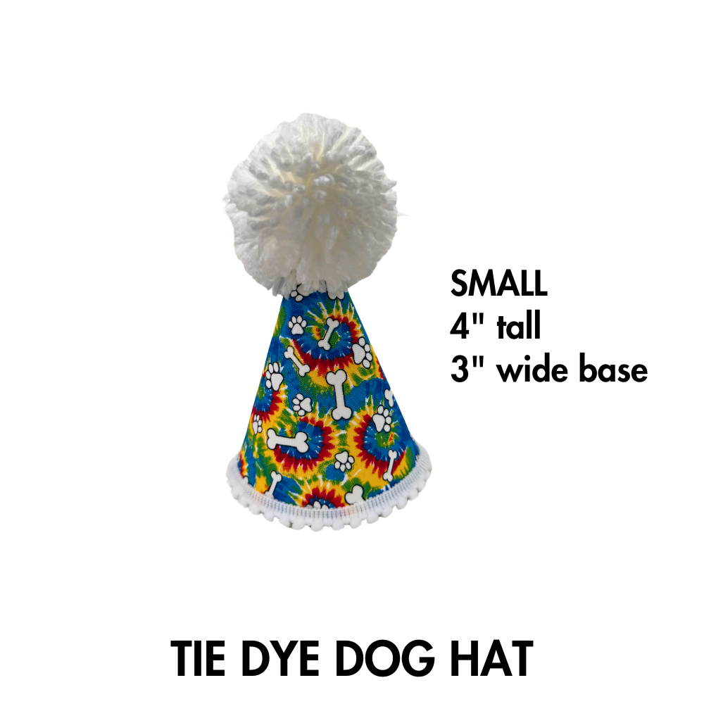 Premium Pet Birthday / Gotcha Day Hat | Tie Dye Dog Party